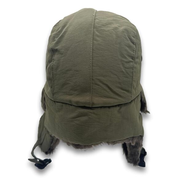 Olive Green Aviator Soft Faux Fur Ear Flap Hat Winter Ski Trooper Trapper Hat - Picture 5 of 8